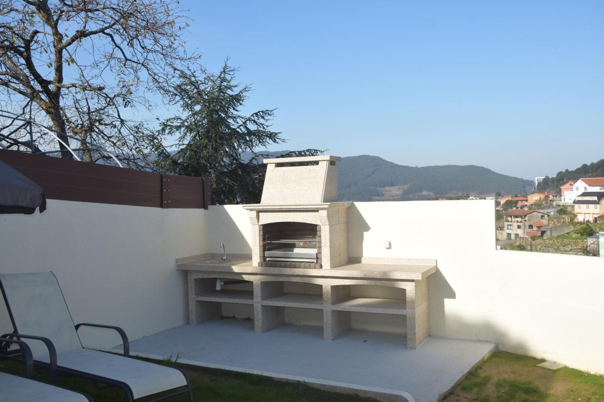 Casa En Chapela, Con Vistas A La Ria De Vigo Villa Bagian luar foto