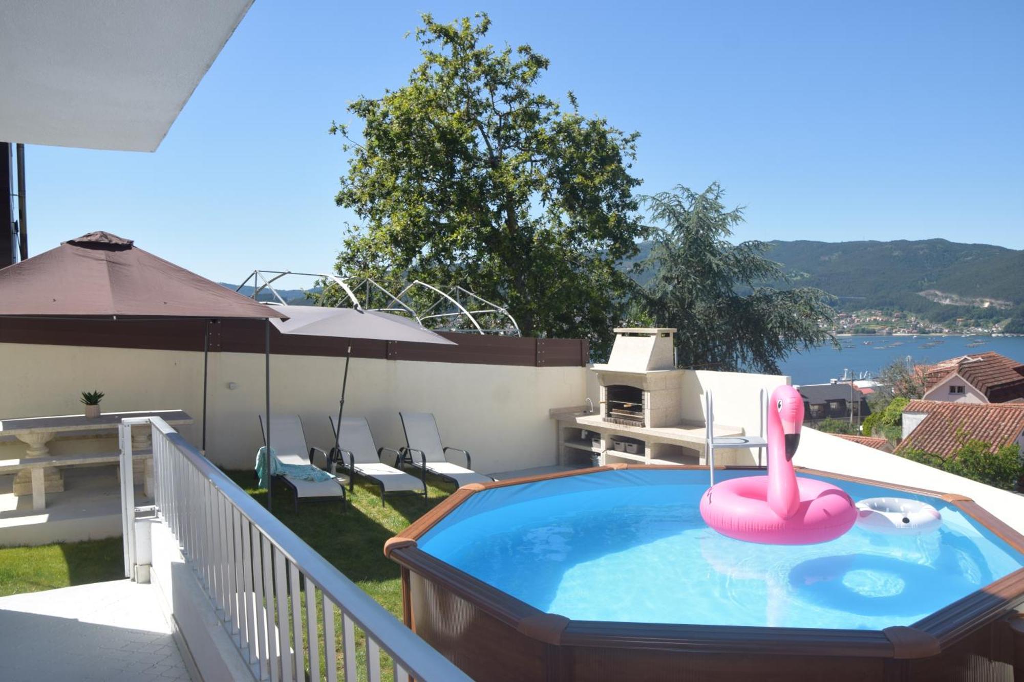 Casa En Chapela, Con Vistas A La Ria De Vigo Villa Bagian luar foto